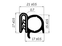 Уплотнитель армированный резиновый L=5,8 м (Арт.: 5101)