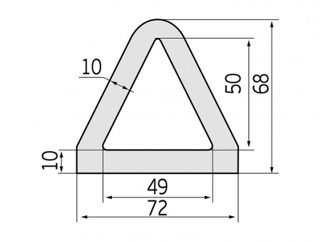 Отбойник (буфер) 2400х72х68 мм (Арт.: 1998)