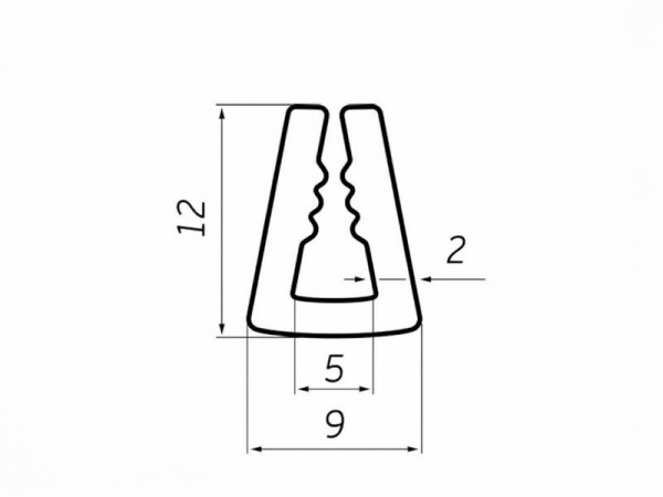 П-образный резиновый профиль (Арт. 5229)